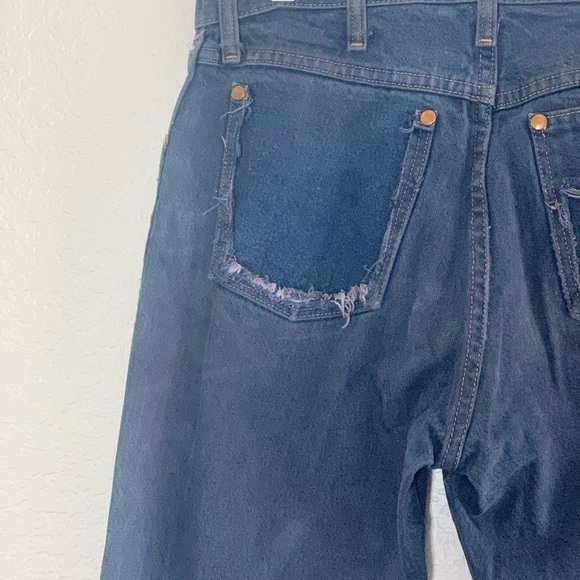 Wrangler | Vintage western straight leg denim high rise jeans patched si… - Picture 7 of 9